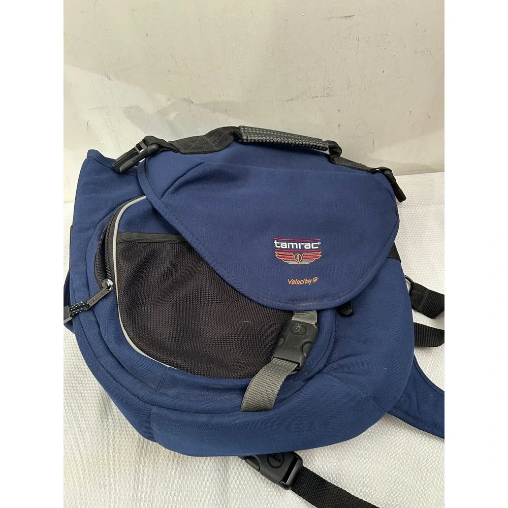 Tamrac Velocity 9 Camera Sling Bag OS Navy Blue Padded Professional Women